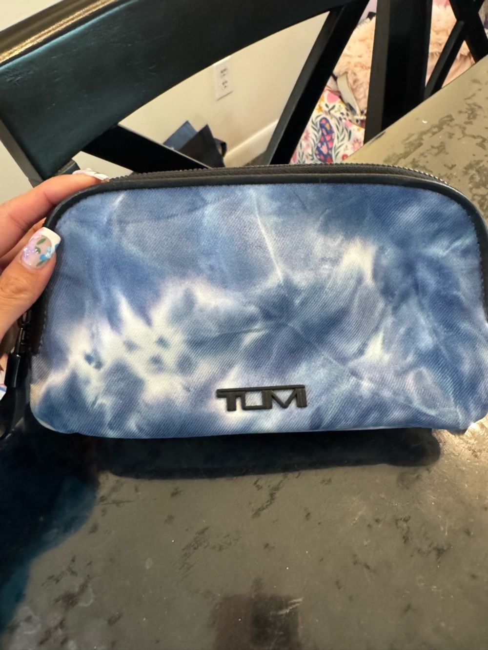 Tumi Blue Tie-Dye Toiletry Pouch